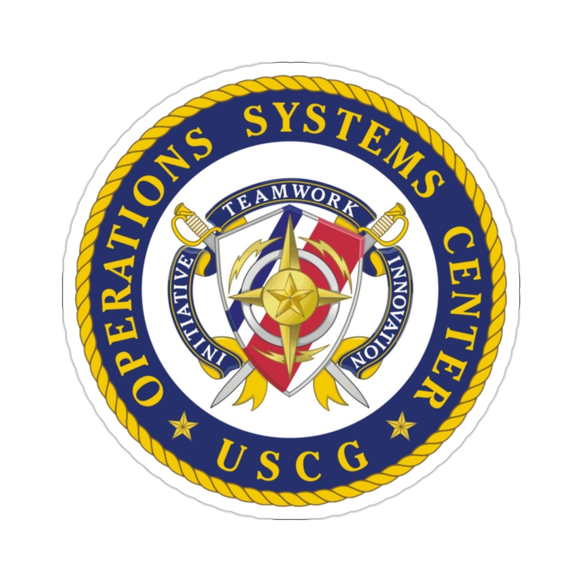 USCG Operations Systems Center (U.S. Coast Guard) STICKER Vinyl Die-Cut Decal-2 Inch-The Sticker Space