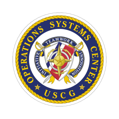 USCG Operations Systems Center (U.S. Coast Guard) STICKER Vinyl Die-Cut Decal-3 Inch-The Sticker Space