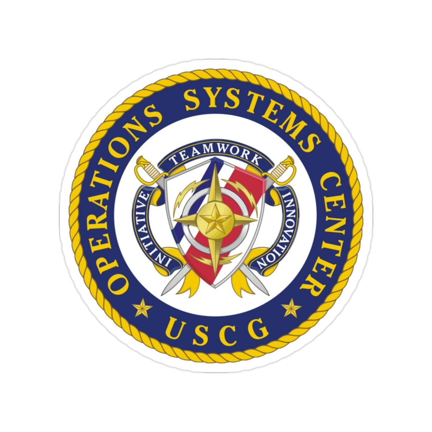 USCG Operations Systems Center (U.S. Coast Guard) Transparent STICKER Die-Cut Vinyl Decal-2 Inch-The Sticker Space