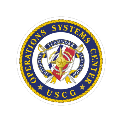 USCG Operations Systems Center (U.S. Coast Guard) Transparent STICKER Die-Cut Vinyl Decal-4 Inch-The Sticker Space