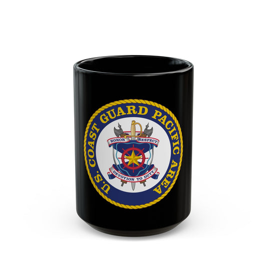USCG Pacific Area (U.S. Coast Guard) Black Coffee Mug