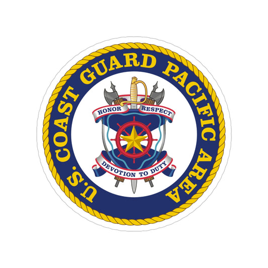 USCG Pacific Area (U.S. Coast Guard) Transparent STICKER Die-Cut Vinyl Decal-6 Inch-The Sticker Space