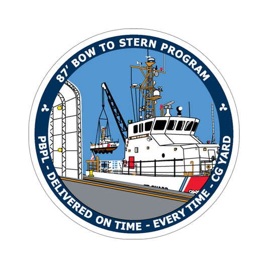 USCG Patrol Boat PBPL Bow to Stern Program (U.S. Coast Guard) STICKER Vinyl Die-Cut Decal-6 Inch-The Sticker Space