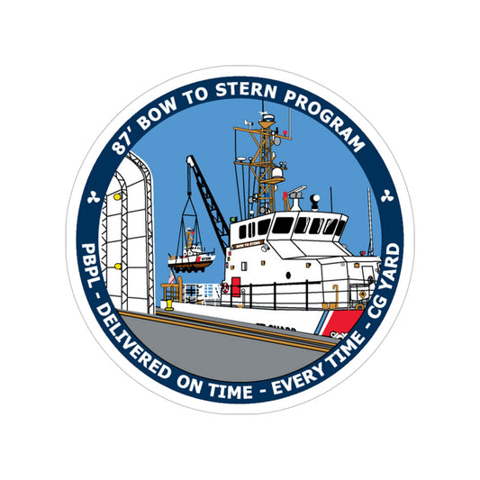 USCG Patrol Boat PBPL Bow to Stern Program (U.S. Coast Guard) Transparent STICKER Die-Cut Vinyl Decal-6 Inch-The Sticker Space