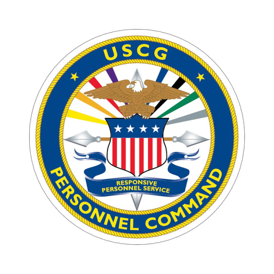 USCG Personnel Command (U.S. Coast Guard) STICKER Vinyl Die-Cut Decal-6 Inch-The Sticker Space