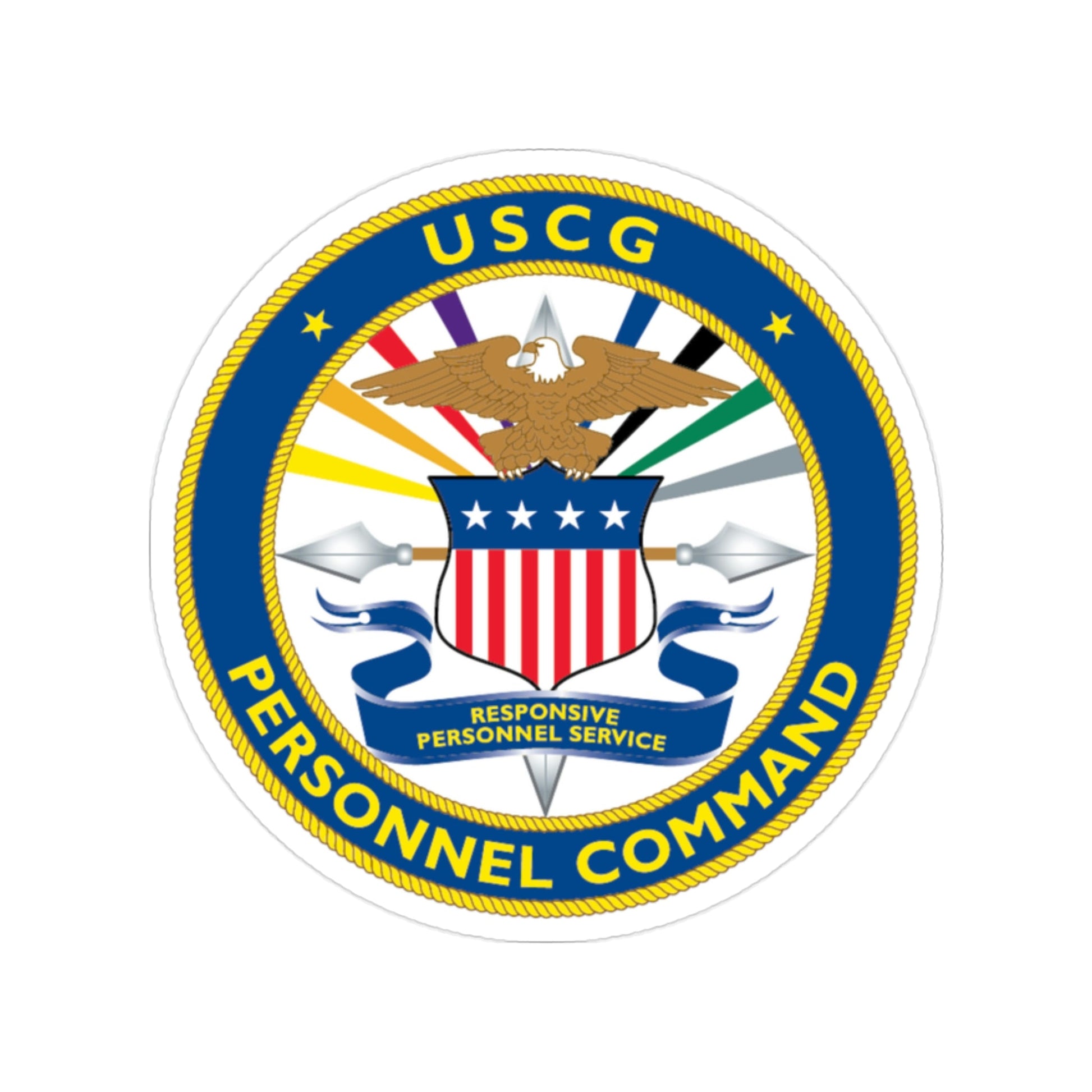 USCG Personnel Command (U.S. Coast Guard) Transparent STICKER Die-Cut Vinyl Decal-2 Inch-The Sticker Space