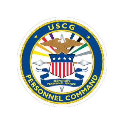 USCG Personnel Command (U.S. Coast Guard) Transparent STICKER Die-Cut Vinyl Decal-2 Inch-The Sticker Space