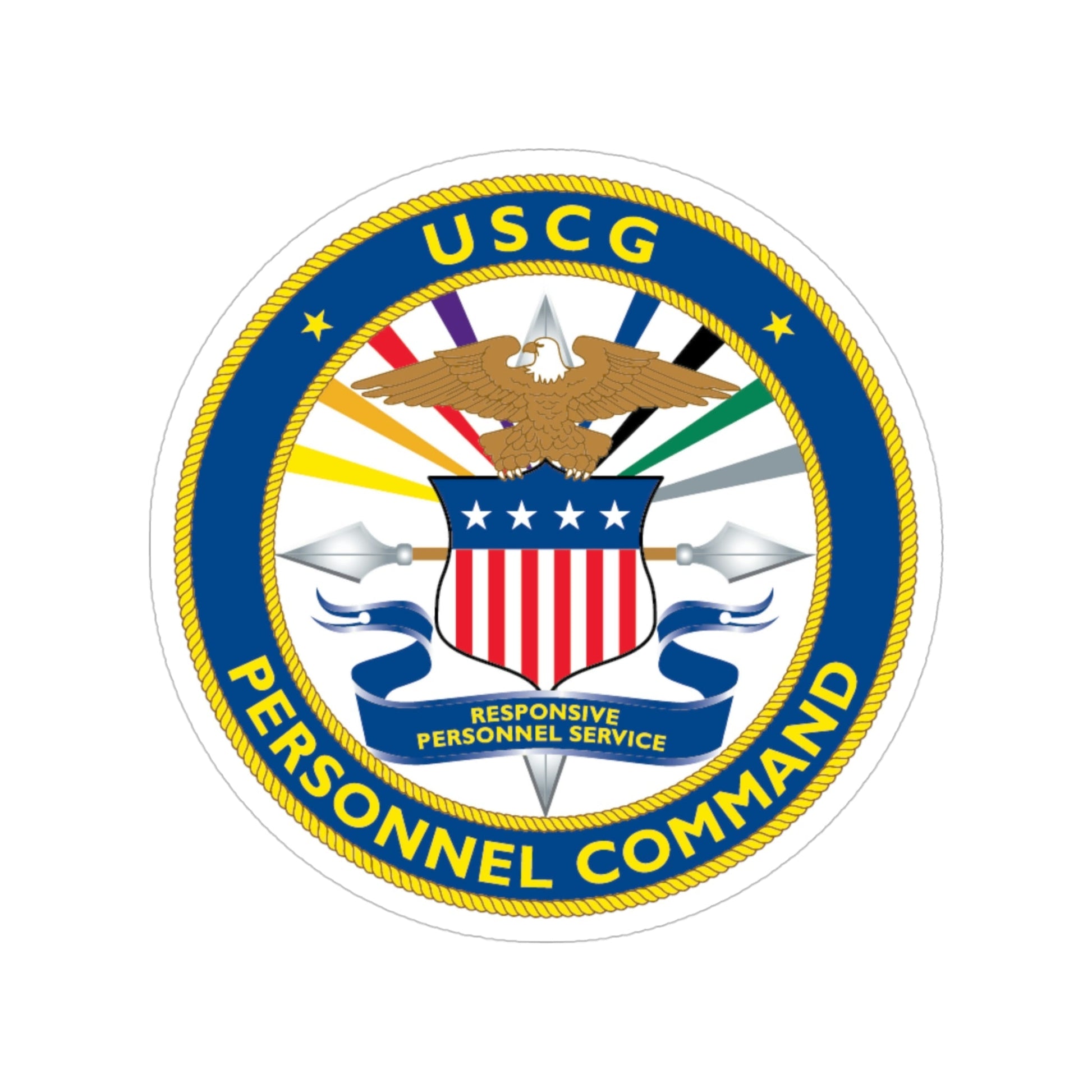 USCG Personnel Command (U.S. Coast Guard) Transparent STICKER Die-Cut Vinyl Decal-4 Inch-The Sticker Space