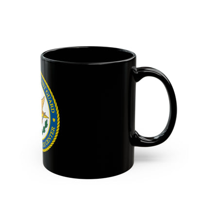 USCG Personnel Service Center (U.S. Coast Guard) Black Coffee Mug-The Sticker Space