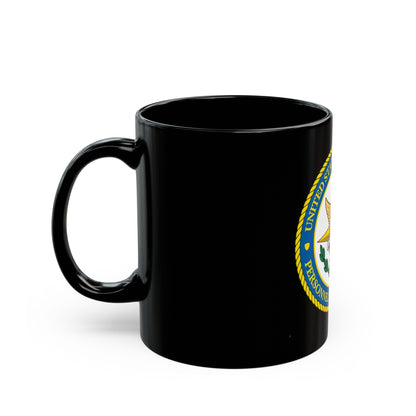 USCG Personnel Service Center (U.S. Coast Guard) Black Coffee Mug-The Sticker Space