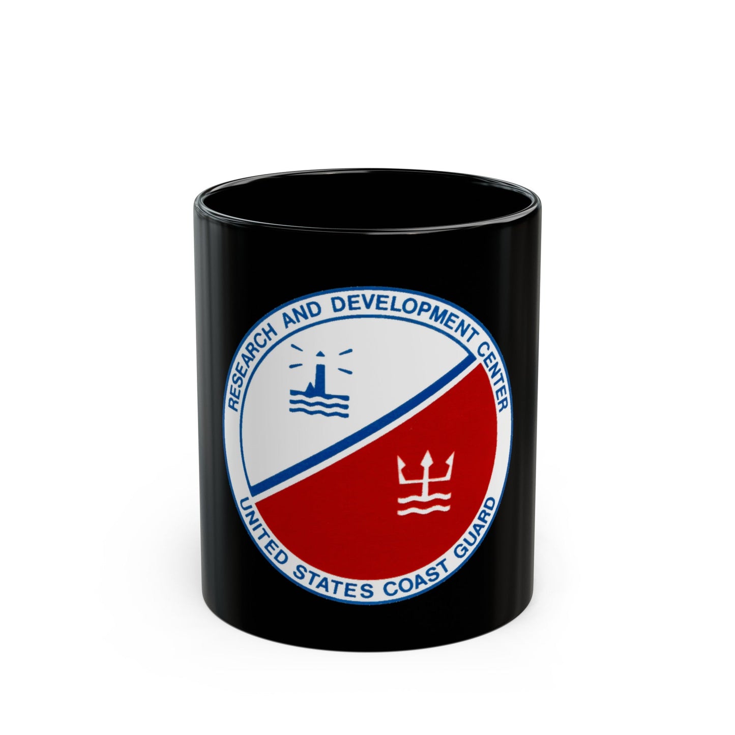 USCG Research And Development Center (U.S. Coast Guard) Black Coffee Mug-11oz-The Sticker Space
