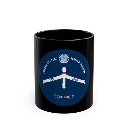 USCG Scan Eagle (U.S. Coast Guard) Black Coffee Mug-11oz-The Sticker Space
