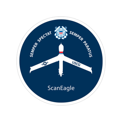 USCG Scan Eagle (U.S. Coast Guard) Transparent STICKER Die-Cut Vinyl Decal-4 Inch-The Sticker Space