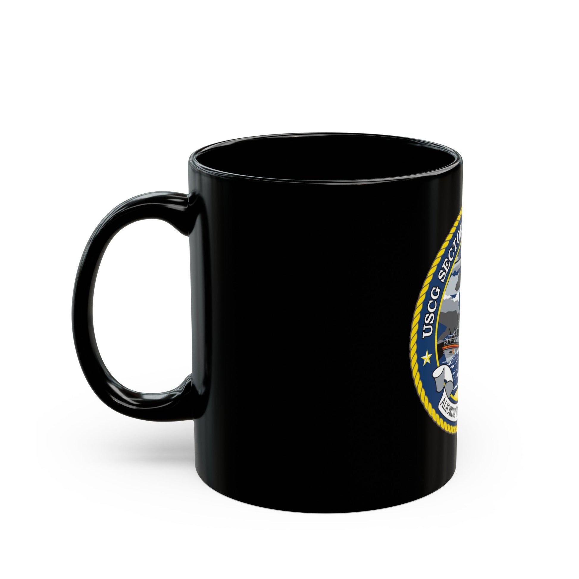USCG Secctor North Carolina (U.S. Coast Guard) Black Coffee Mug-The Sticker Space