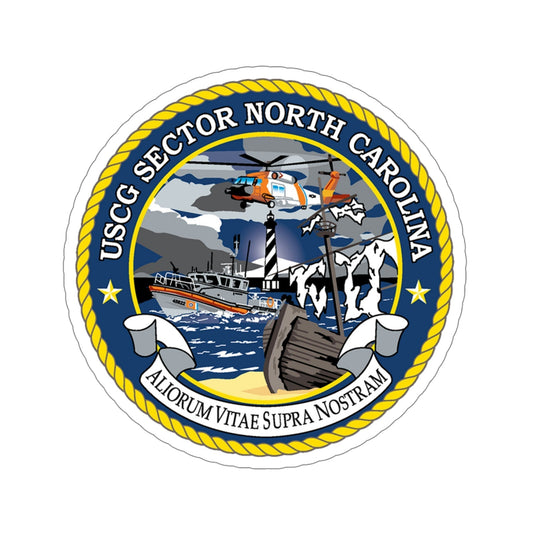 USCG Secctor North Carolina (U.S. Coast Guard) STICKER Vinyl Die-Cut Decal-6 Inch-The Sticker Space