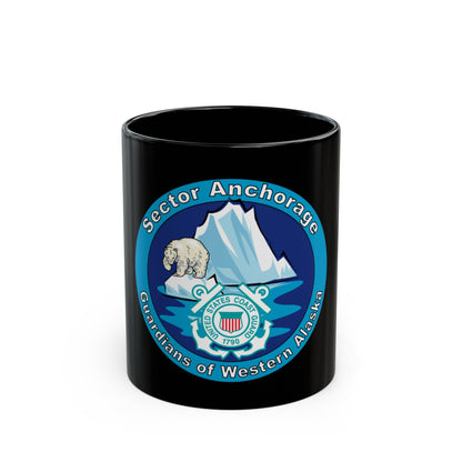 USCG Sector Anchorage (U.S. Coast Guard) Black Coffee Mug-11oz-The Sticker Space