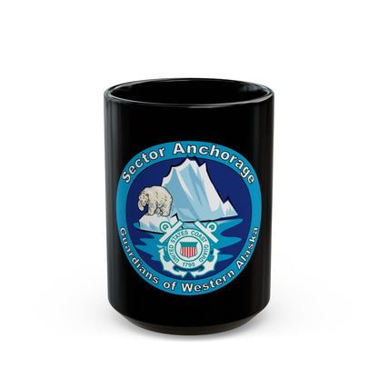 USCG Sector Anchorage (U.S. Coast Guard) Black Coffee Mug-15oz-The Sticker Space
