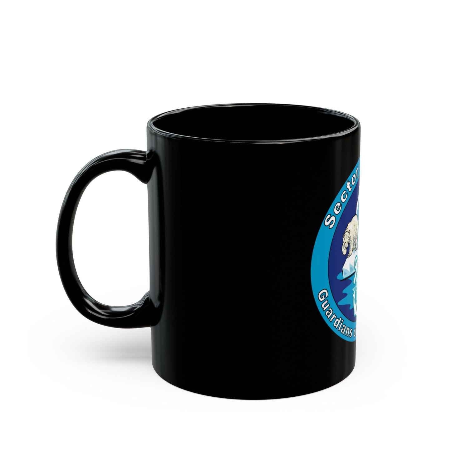 USCG Sector Anchorage (U.S. Coast Guard) Black Coffee Mug-The Sticker Space
