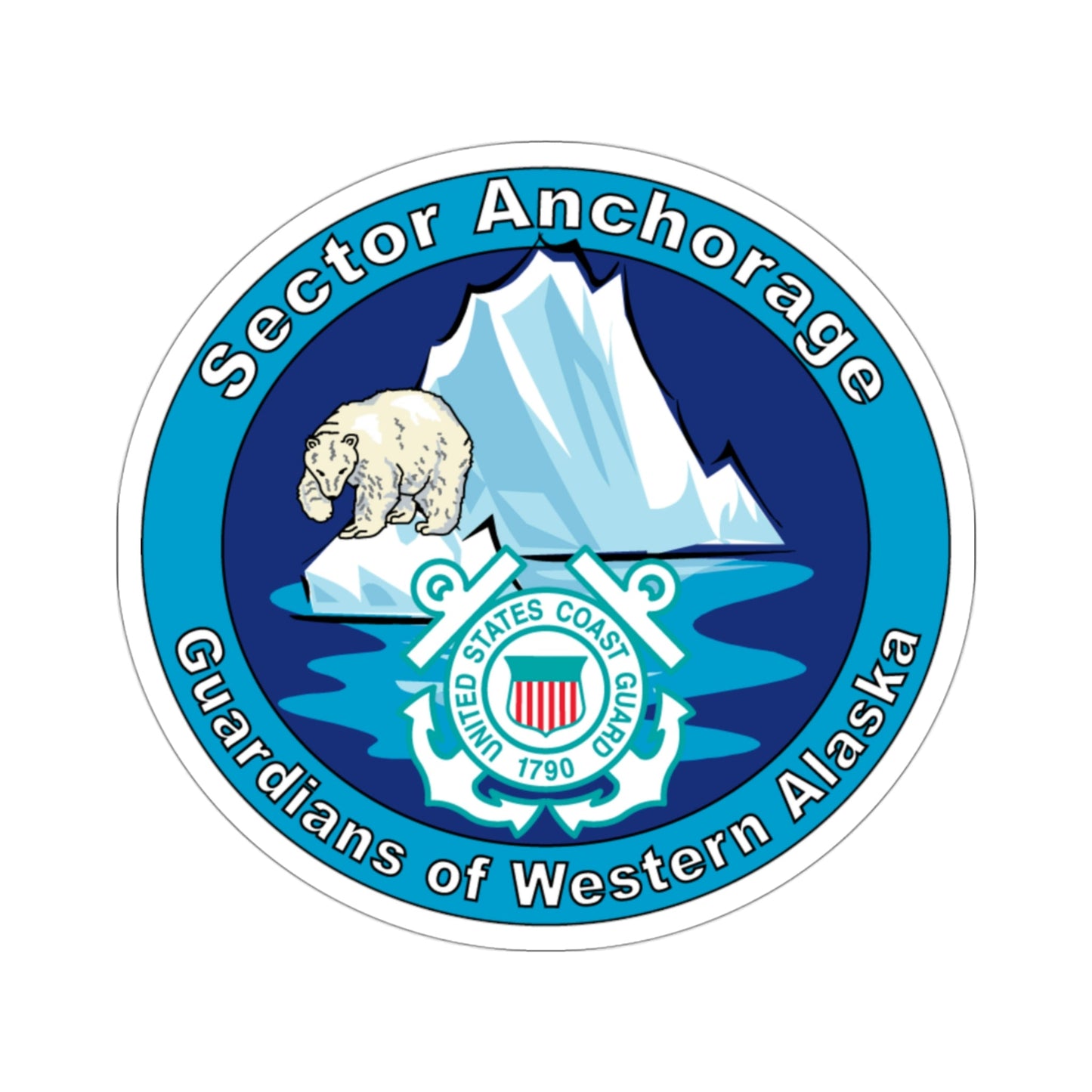 USCG Sector Anchorage (U.S. Coast Guard) STICKER Vinyl Die-Cut Decal-3 Inch-The Sticker Space
