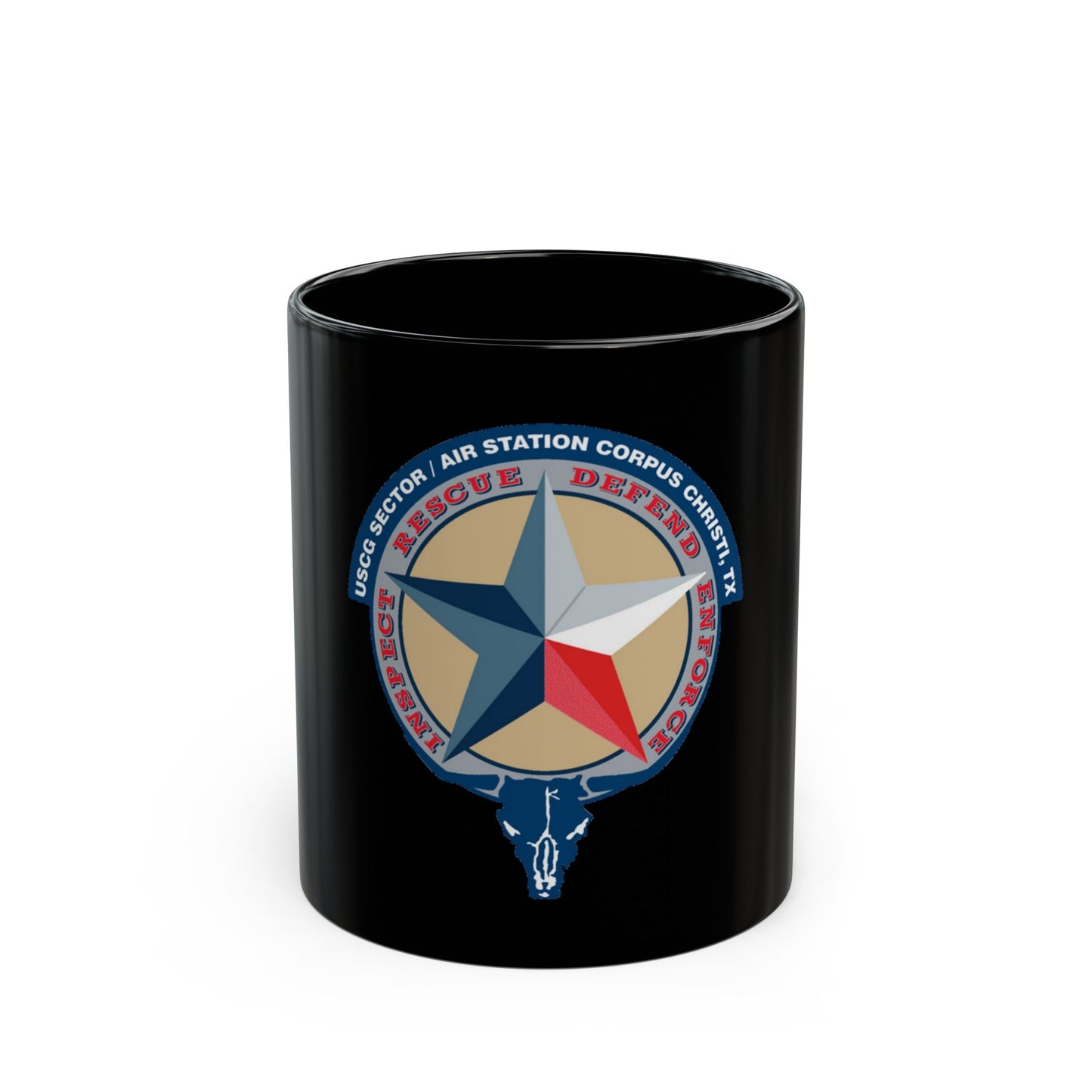 USCG Sector AS Corpus ChristiTX (U.S. Coast Guard) Black Coffee Mug-11oz-The Sticker Space