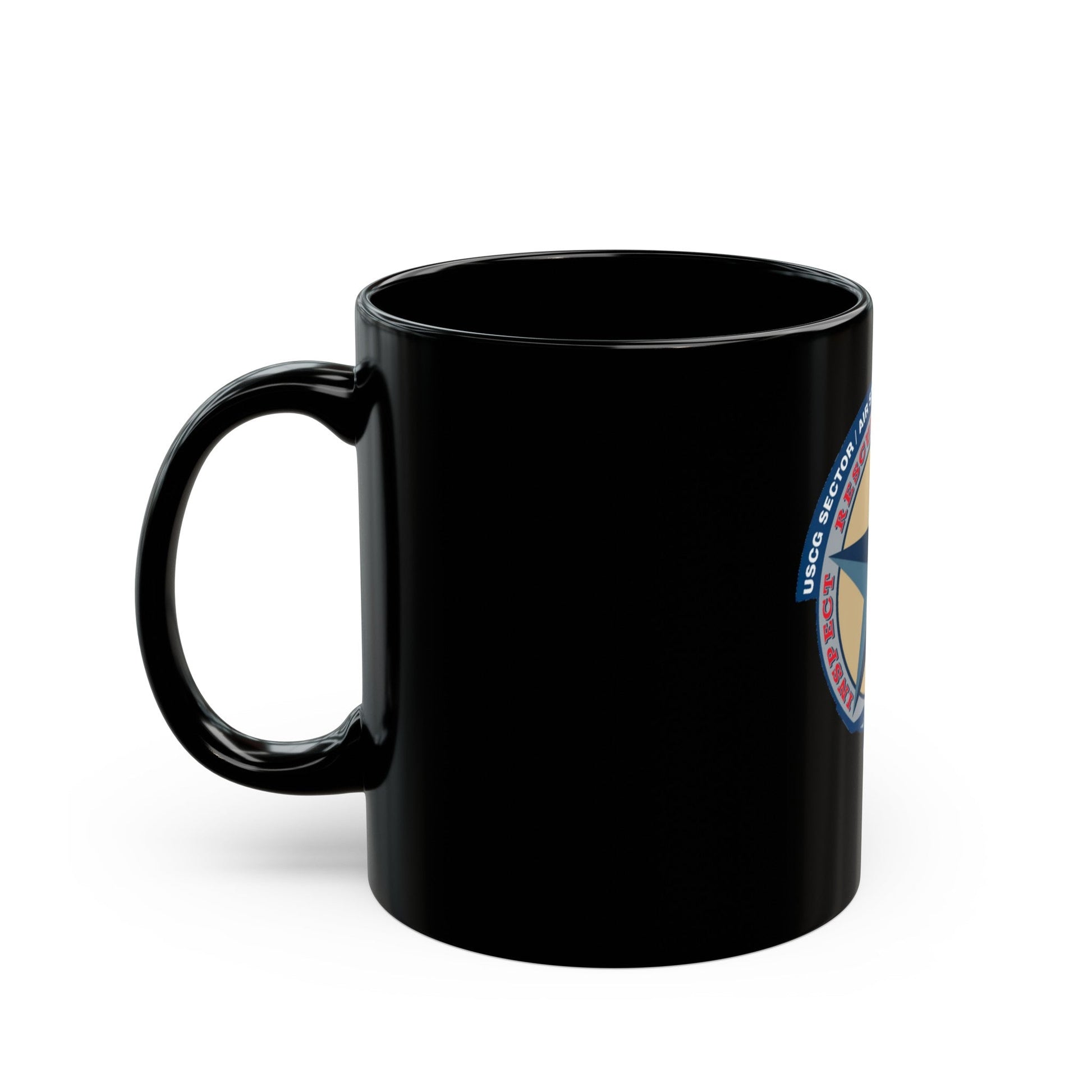 USCG Sector AS Corpus ChristiTX (U.S. Coast Guard) Black Coffee Mug-The Sticker Space