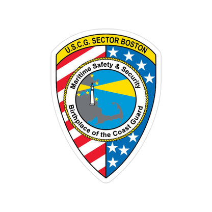 USCG Sector Boston (U.S. Coast Guard) Transparent STICKER Die-Cut Vinyl Decal-3 Inch-The Sticker Space