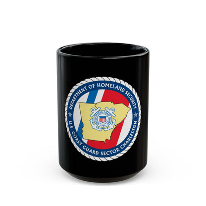 USCG Sector Charleston DHS (U.S. Coast Guard) Black Coffee Mug-15oz-The Sticker Space