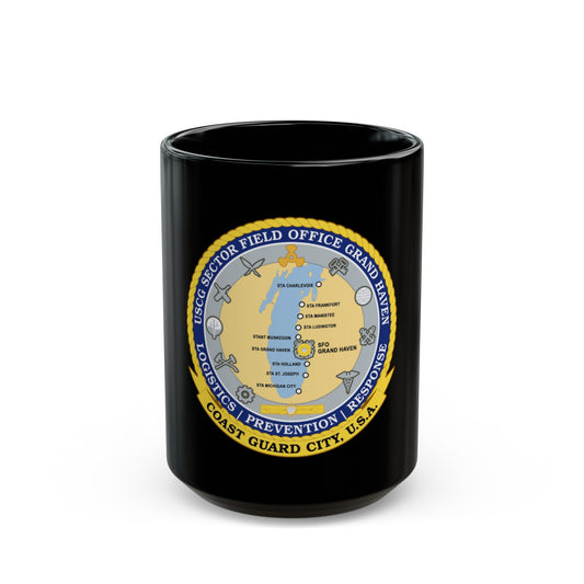 USCG Sector Field Office Grand Haven (U.S. Coast Guard) Black Coffee Mug
