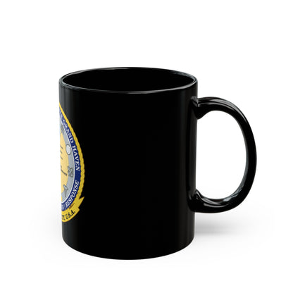 USCG Sector Field Office Grand Haven (U.S. Coast Guard) Black Coffee Mug-The Sticker Space