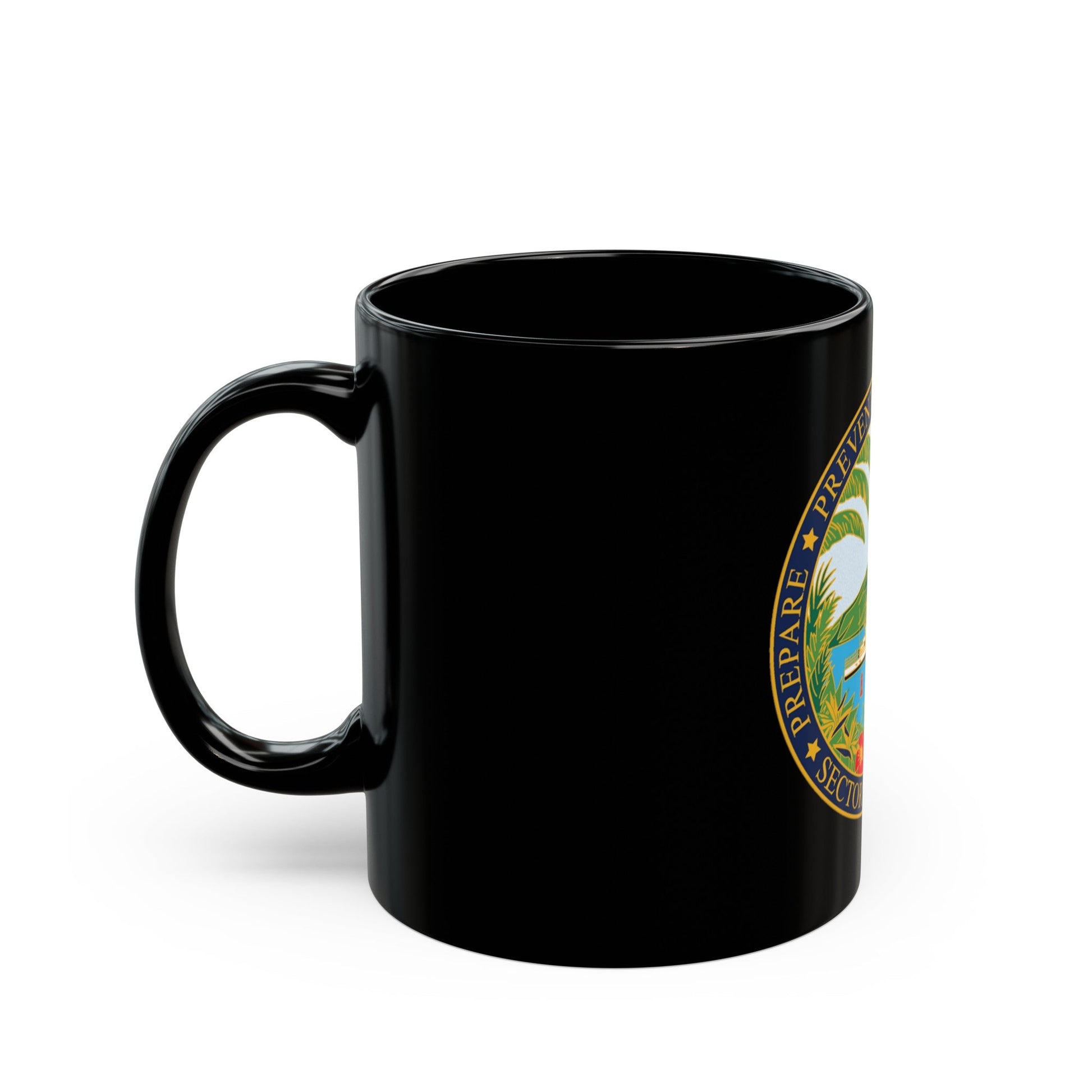 USCG Sector Honolulu (U.S. Coast Guard) Black Coffee Mug-The Sticker Space