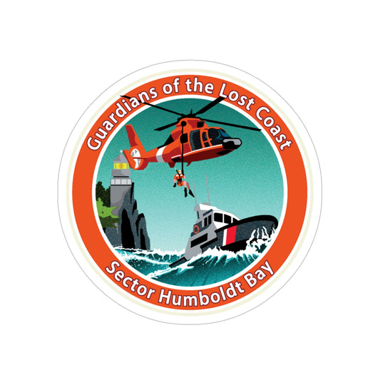 USCG Sector Humboldt Bay (U.S. Coast Guard) Transparent STICKER Die-Cut Vinyl Decal-6 Inch-The Sticker Space