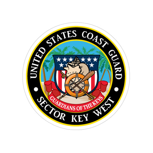 USCG Sector Key West (U.S. Coast Guard) Transparent STICKER Die-Cut Vinyl Decal-6 Inch-The Sticker Space