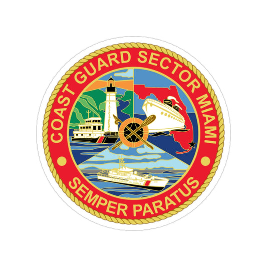 USCG Sector Miami (U.S. Coast Guard) Transparent STICKER Die-Cut Vinyl Decal-6 Inch-The Sticker Space