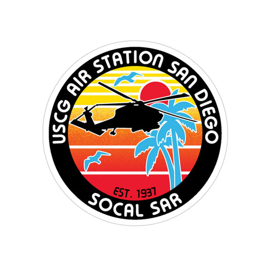 USCG Sector San Diego SOCAL SAR (U.S. Coast Guard) Transparent STICKER Die-Cut Vinyl Decal-6 Inch-The Sticker Space