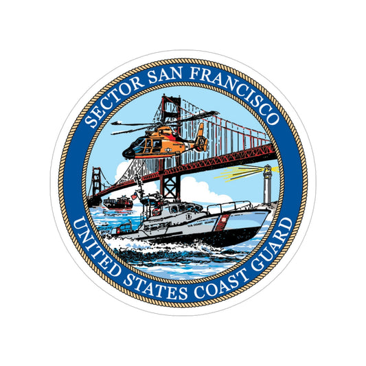 USCG Sector San Francisco (U.S. Coast Guard) Transparent STICKER Die-Cut Vinyl Decal-6 Inch-The Sticker Space