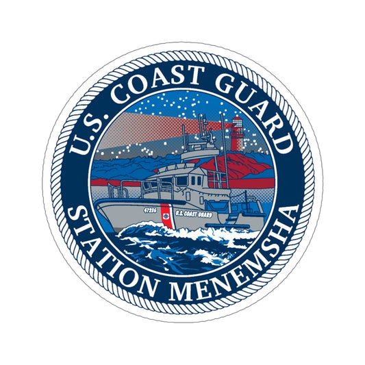 USCG STA MENEMSHA (U.S. Coast Guard) STICKER Vinyl Die-Cut Decal-6 Inch-The Sticker Space