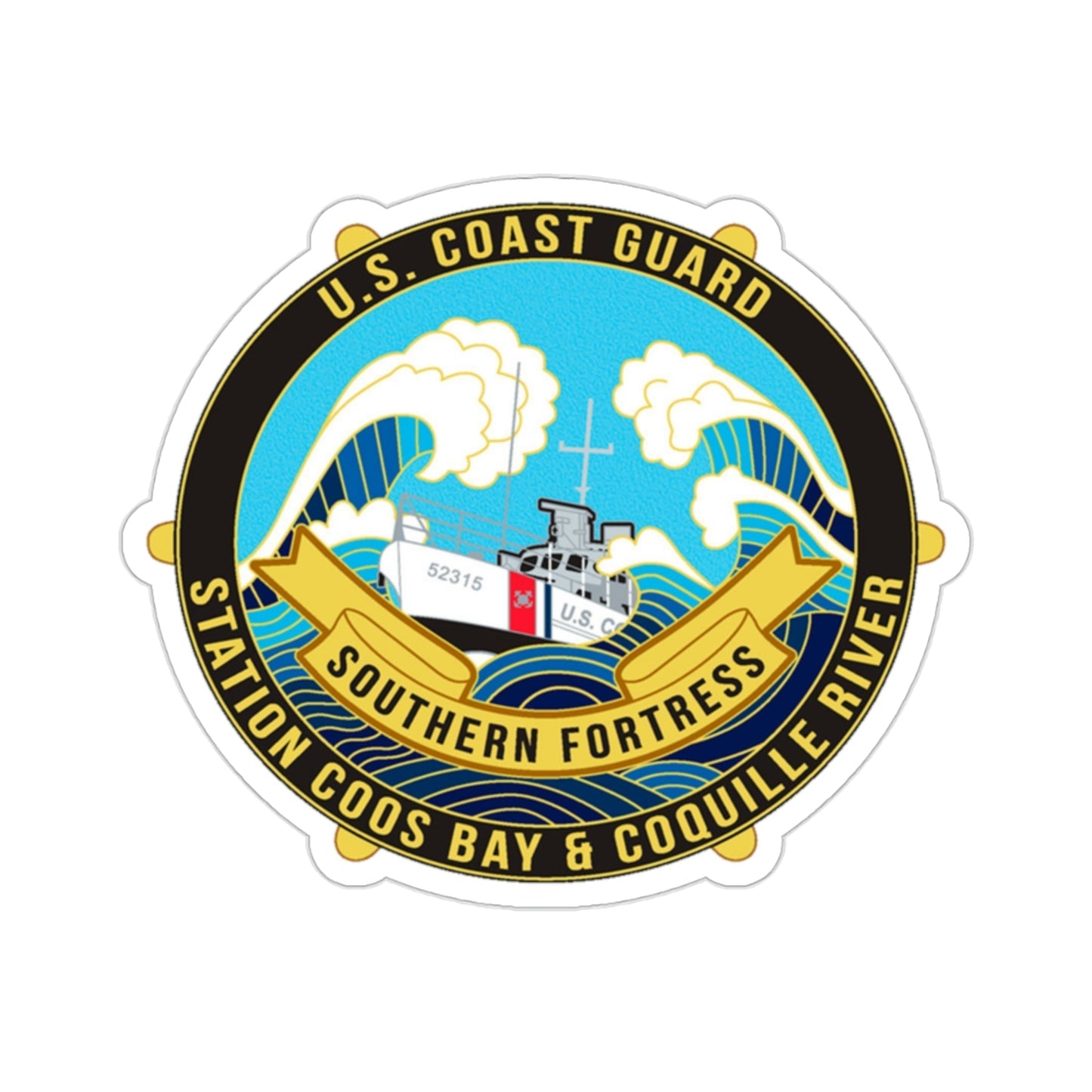 USCG Station Coos Bay (U.S. Coast Guard) STICKER Vinyl Die-Cut Decal-2 Inch-The Sticker Space