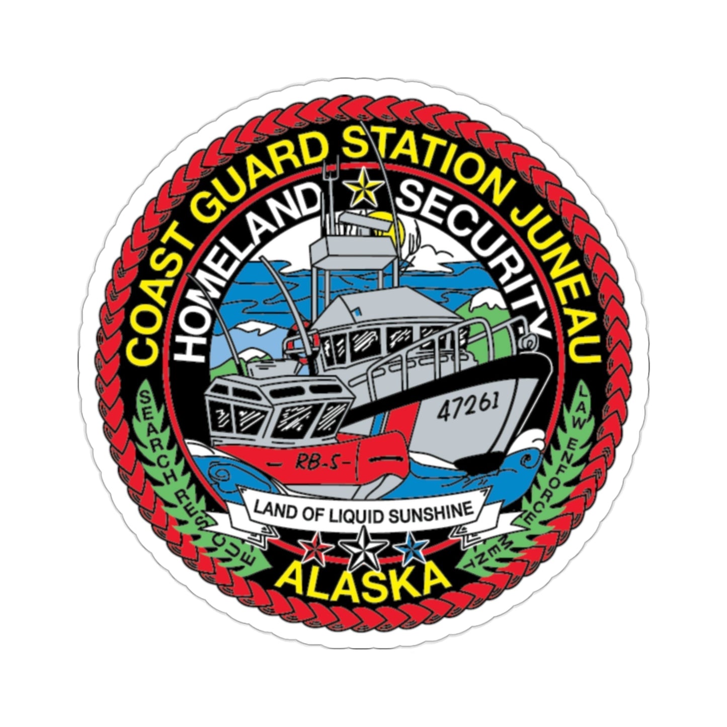 USCG Station Juneau Alaska Homeland Security (U.S. Coast Guard) STICKER Vinyl Die-Cut Decal-2 Inch-The Sticker Space