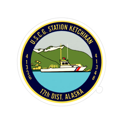 USCG Station Ketchikan 17th Dist (U.S. Coast Guard) Transparent STICKER Die-Cut Vinyl Decal-2 Inch-The Sticker Space