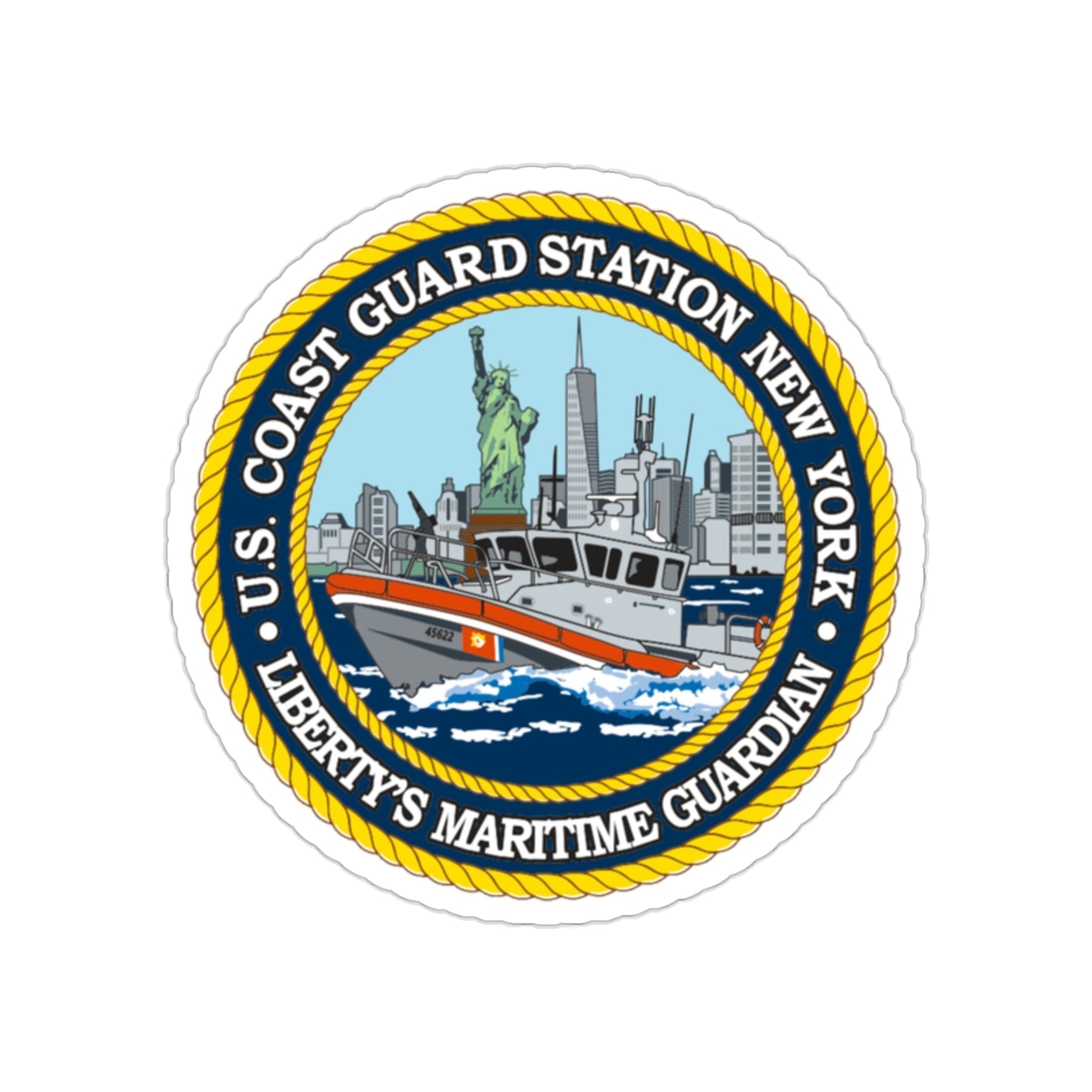 USCG Station New York (U.S. Coast Guard) STICKER Vinyl Die-Cut Decal-2 Inch-The Sticker Space
