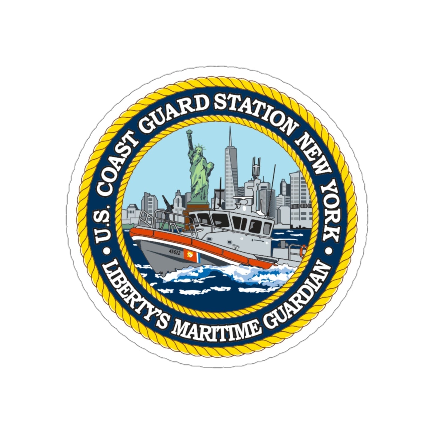 USCG Station New York (U.S. Coast Guard) STICKER Vinyl Die-Cut Decal-3 Inch-The Sticker Space