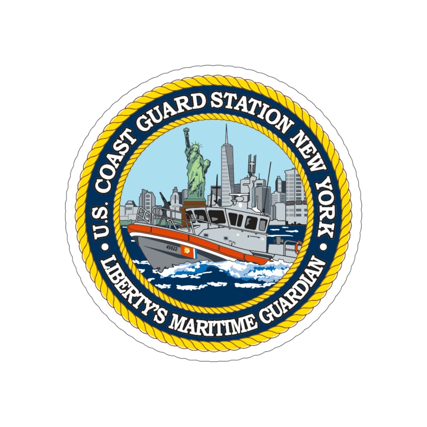 USCG Station New York (U.S. Coast Guard) STICKER Vinyl Die-Cut Decal-5 Inch-The Sticker Space