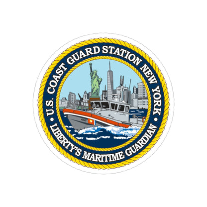 USCG Station New York (U.S. Coast Guard) Transparent STICKER Die-Cut Vinyl Decal-4 Inch-The Sticker Space