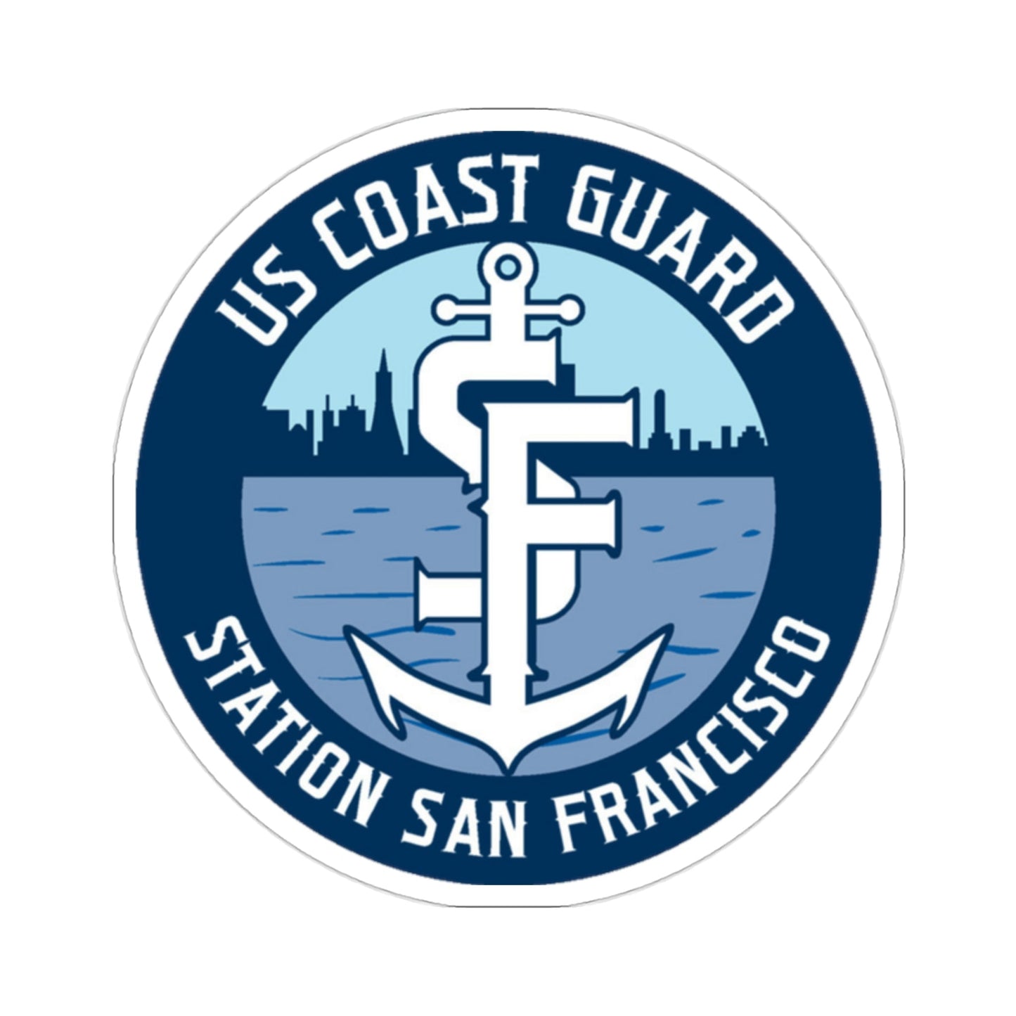 USCG Station San Francisco (U.S. Coast Guard) STICKER Vinyl Die-Cut Decal-2 Inch-The Sticker Space