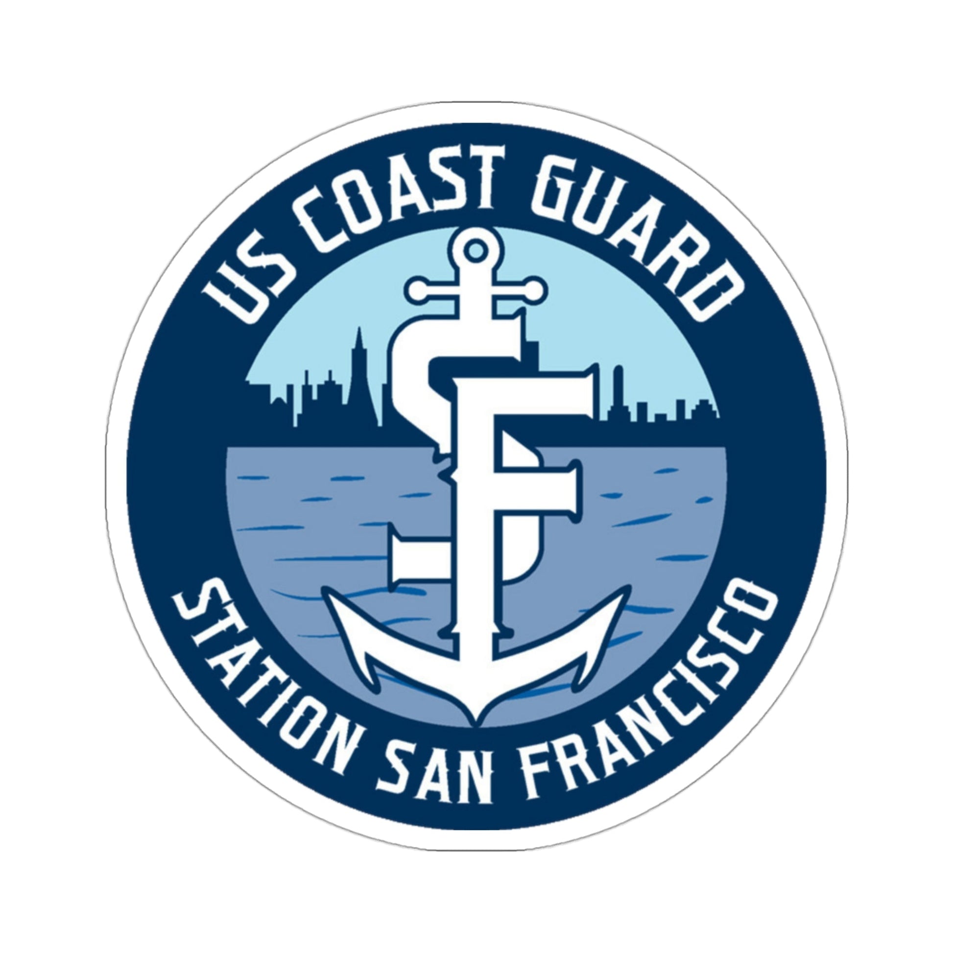 USCG Station San Francisco (U.S. Coast Guard) STICKER Vinyl Die-Cut Decal-3 Inch-The Sticker Space