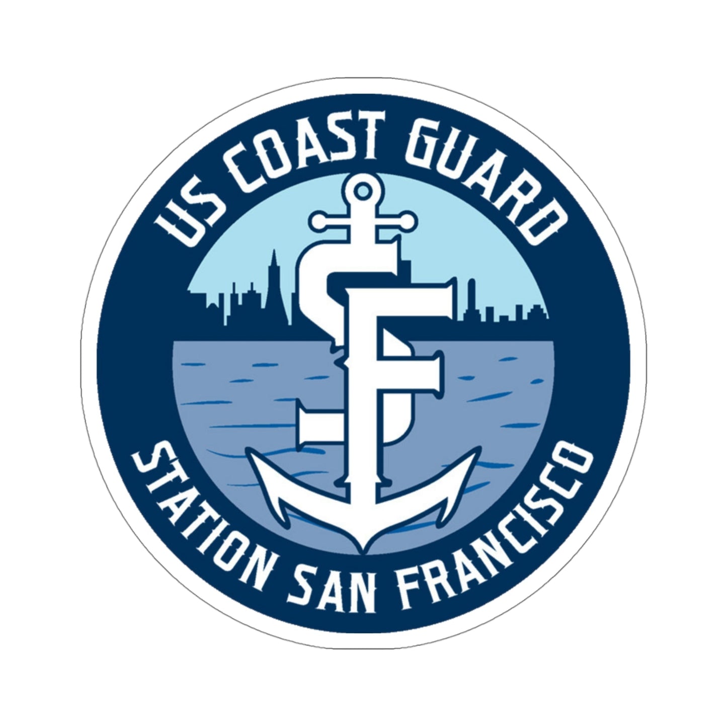 USCG Station San Francisco (U.S. Coast Guard) STICKER Vinyl Die-Cut Decal-4 Inch-The Sticker Space