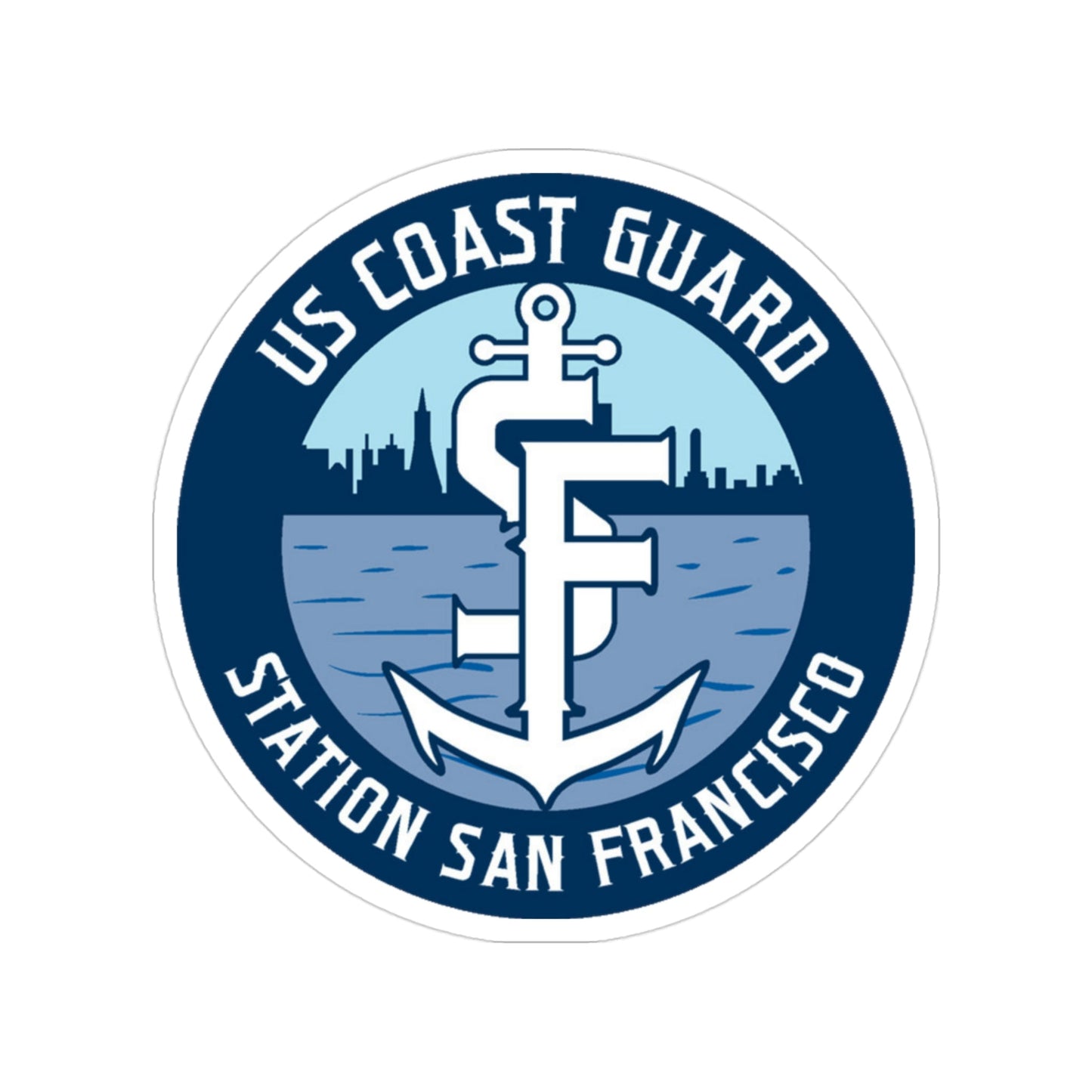 USCG Station San Francisco (U.S. Coast Guard) Transparent STICKER Die-Cut Vinyl Decal-3 Inch-The Sticker Space