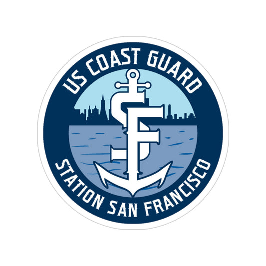 USCG Station San Francisco (U.S. Coast Guard) Transparent STICKER Die-Cut Vinyl Decal-6 Inch-The Sticker Space