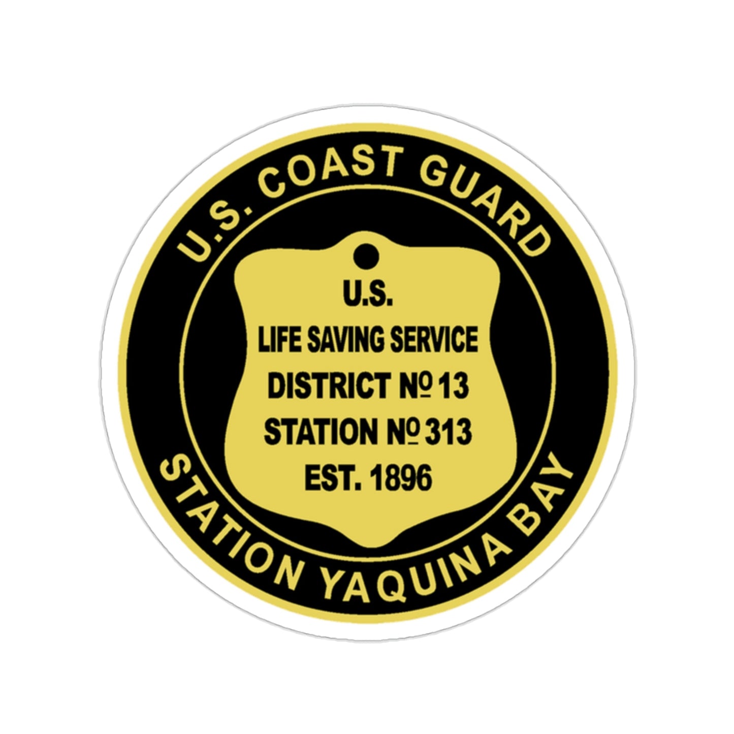 USCG Station Yaquina Bay (U.S. Coast Guard) STICKER Vinyl Die-Cut Decal-2 Inch-The Sticker Space