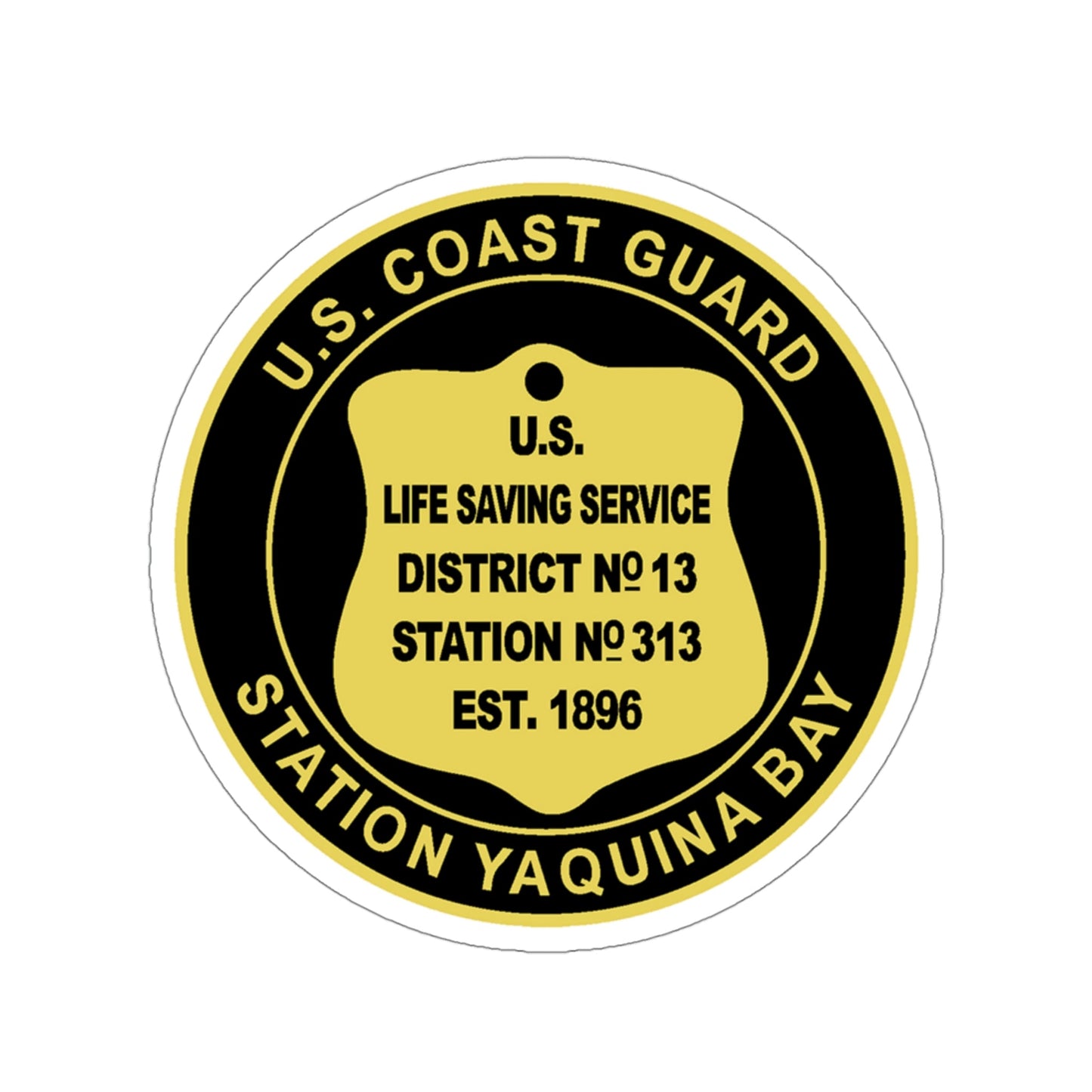 USCG Station Yaquina Bay (U.S. Coast Guard) STICKER Vinyl Die-Cut Decal-4 Inch-The Sticker Space